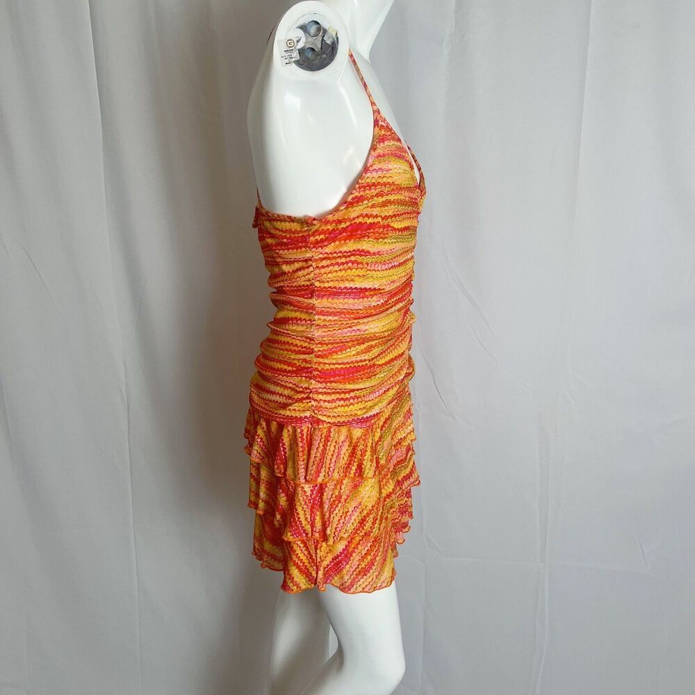 NWT Wild Fable Orange Yellow Ruffle Layered Summer Dress Fairycore Size L - Picture 3 of 6